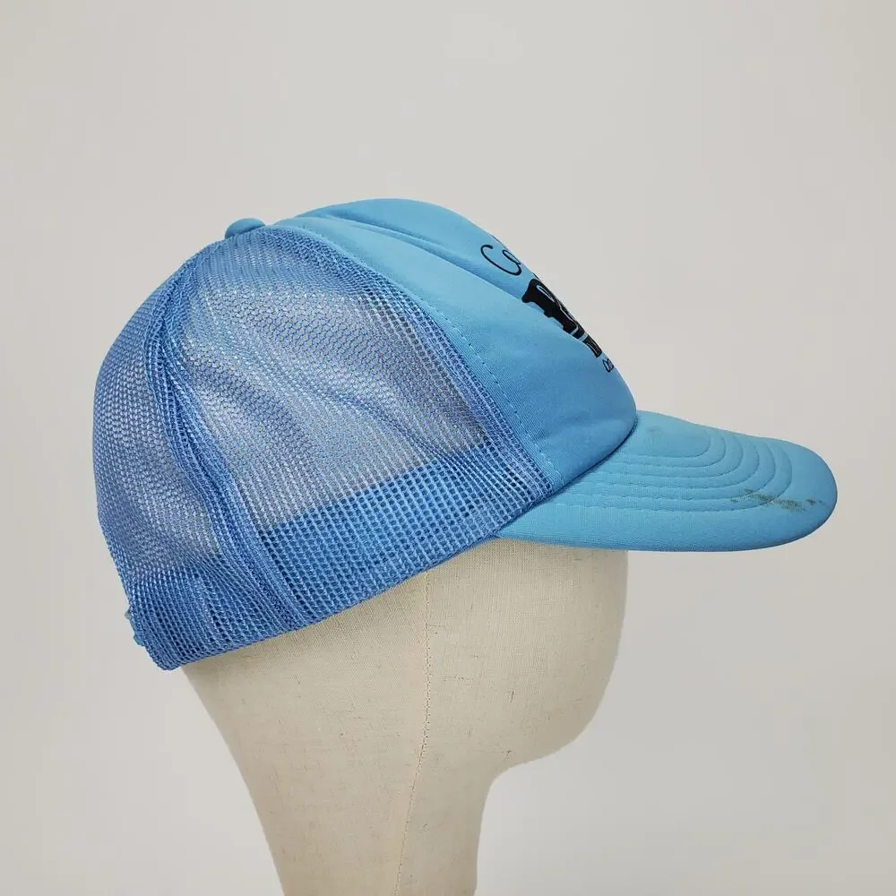 Vintage Perth‎ Ontario 175th Anniversary Trucker Hat Blue Mesh Snapback Cap 1991